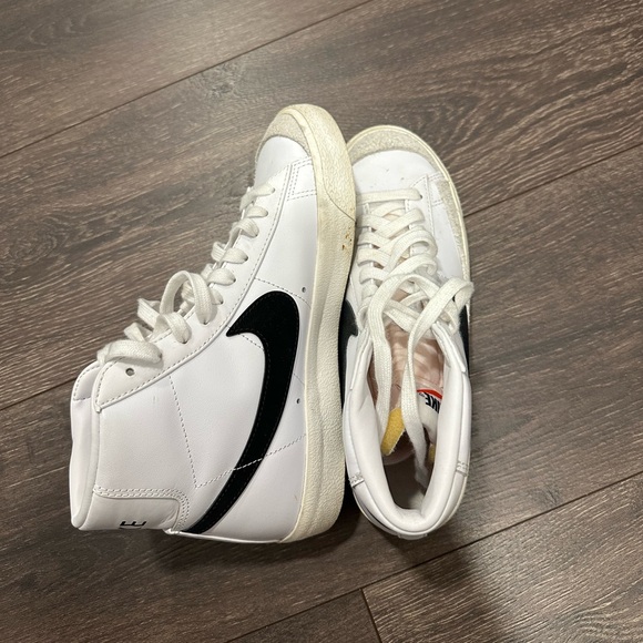 Nike Shoes - White Nike Blazers with Black Swoosh